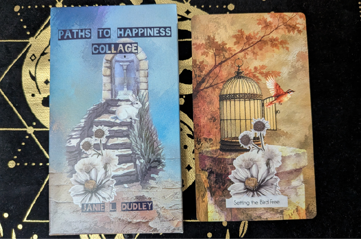 Paths to Happiness Collage deck box and card